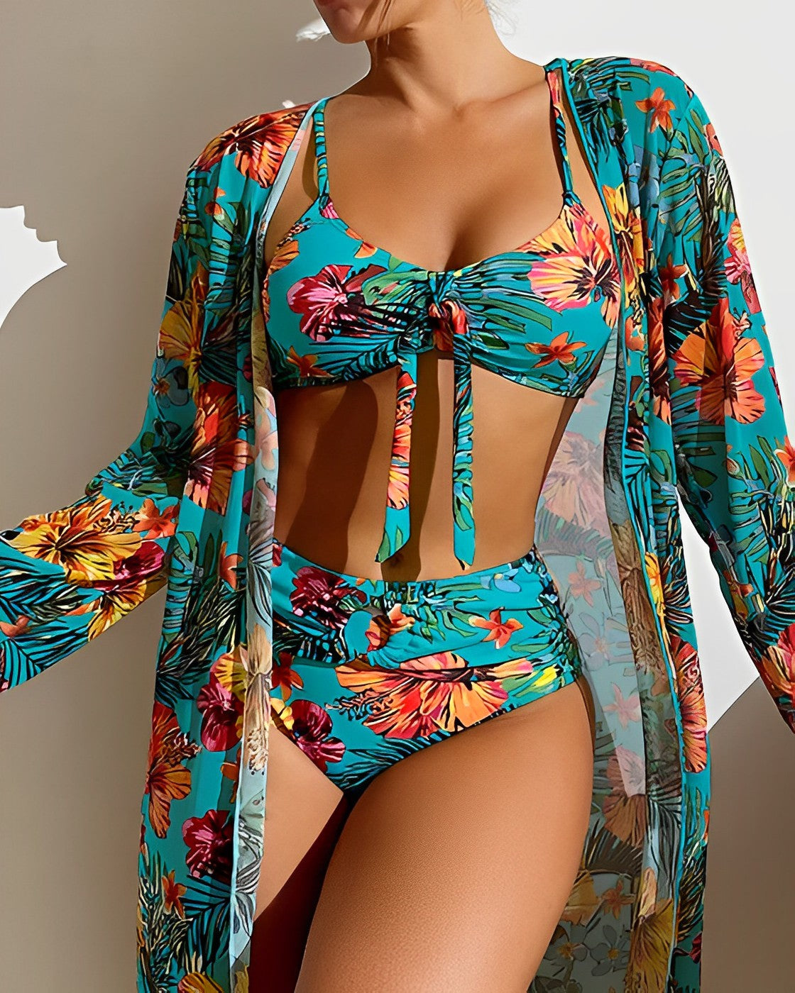 Beverly | Lujoso conjunto bikini 3 piezas para máxima comodidad en la playa
