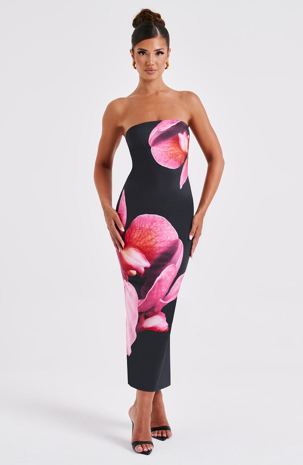 Vestido Midi Allegra - Estampado Floral Negro