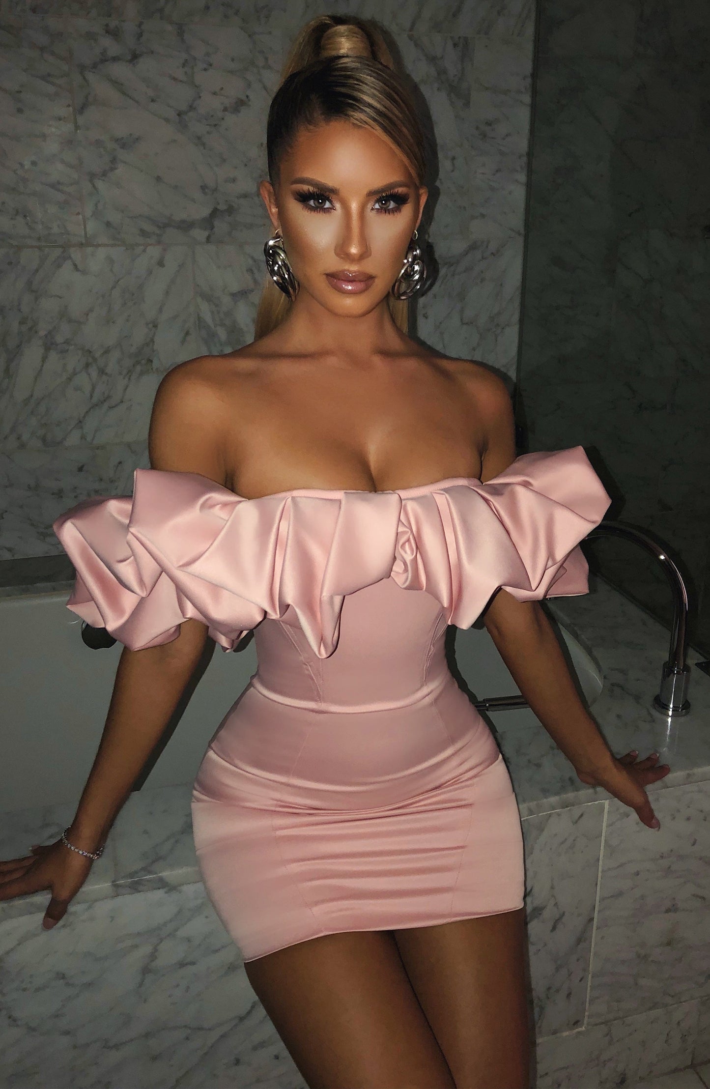 Vestido Mini Allie - Rosa Bebé