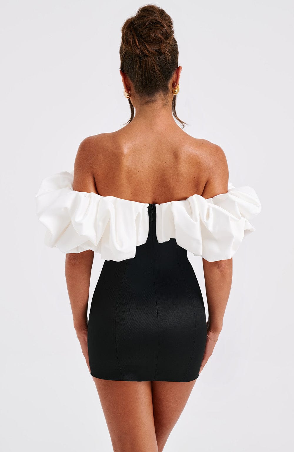 Vestido Mini Allie - Negro/Blanco