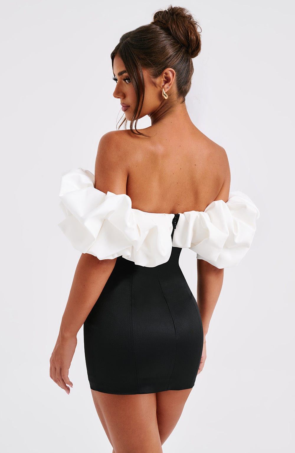 Vestido Mini Allie - Negro/Blanco