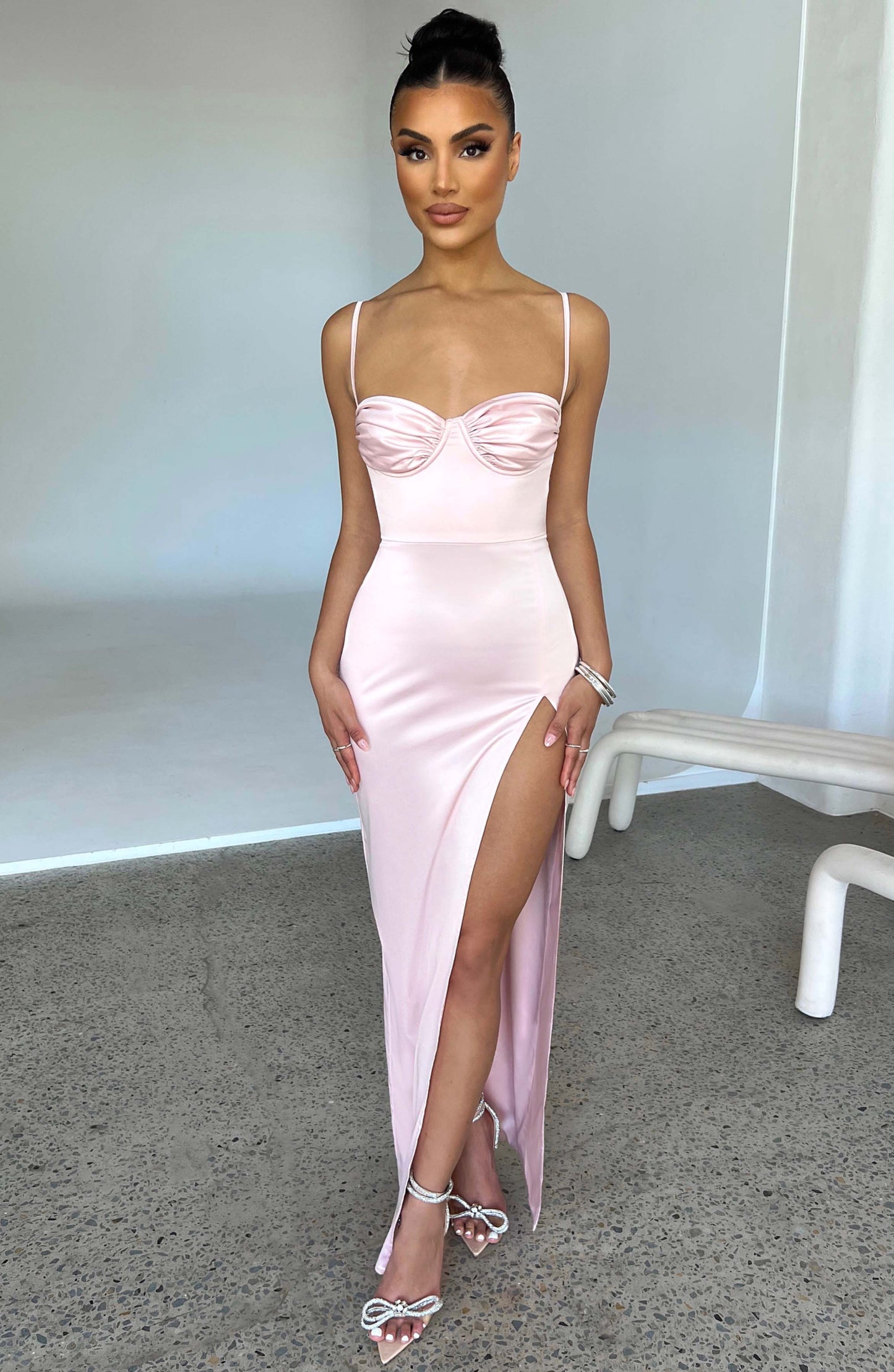 Vestido Maxi Alora - Rosa Empolvado