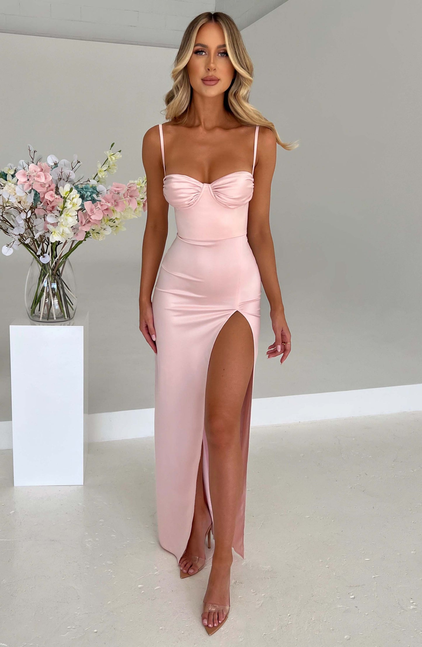 Vestido Maxi Alora - Rosa Empolvado