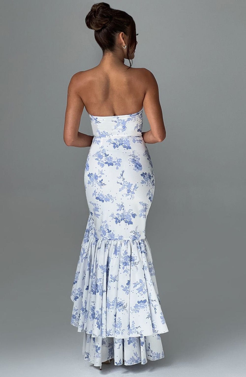 Vestido Maxi Angelina - Estampado Floral en Azul