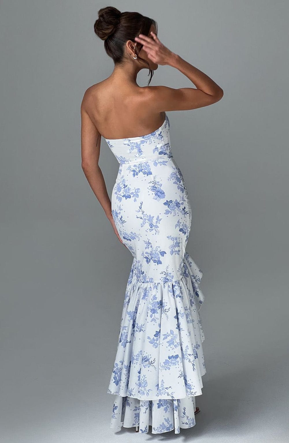 Vestido Maxi Angelina - Estampado Floral en Azul