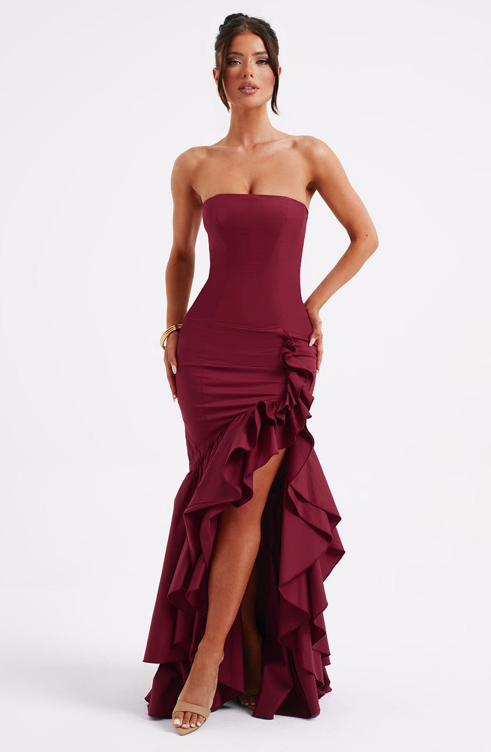 Vestido Maxi Angelina - Burdeos