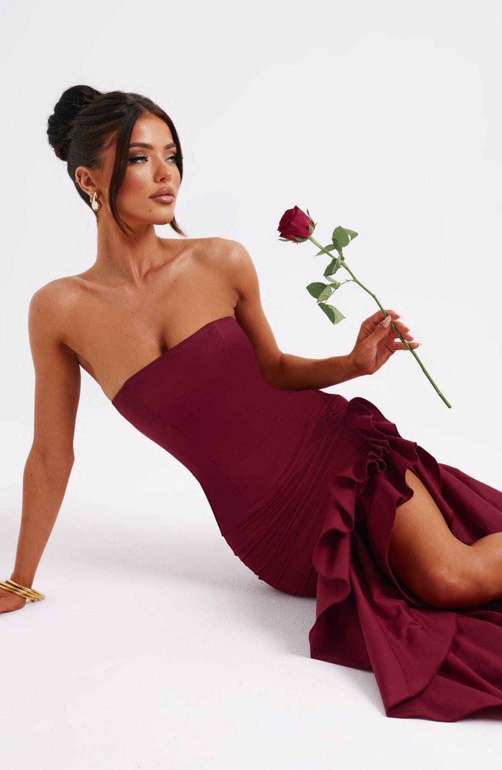 Vestido Maxi Angelina - Burdeos