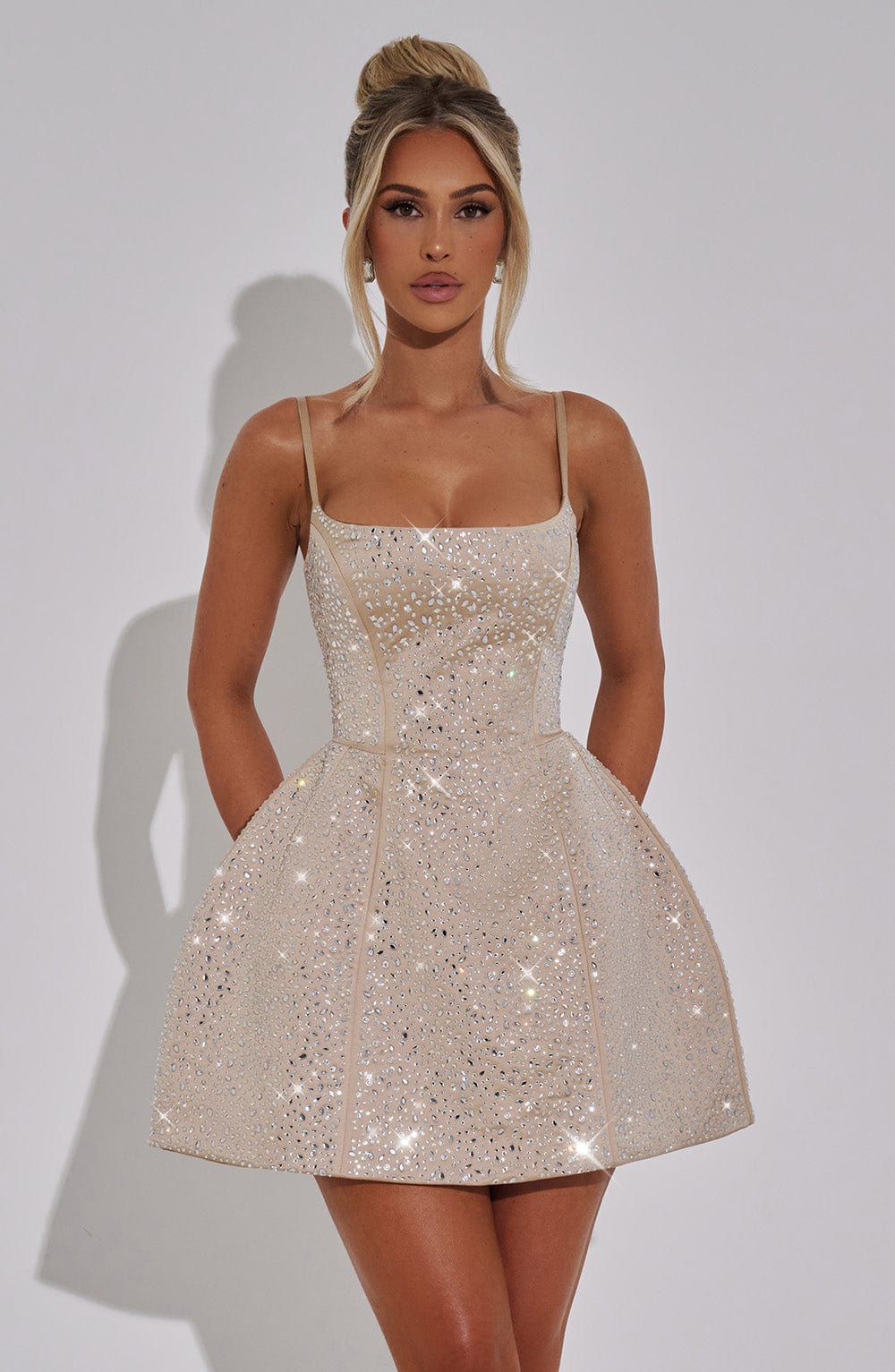 Vestido Mini Angelique - Champagne