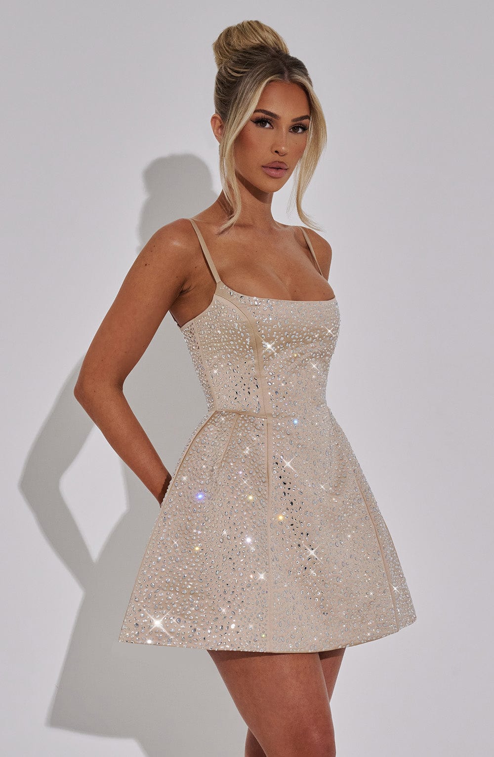 Vestido Mini Angelique - Champagne