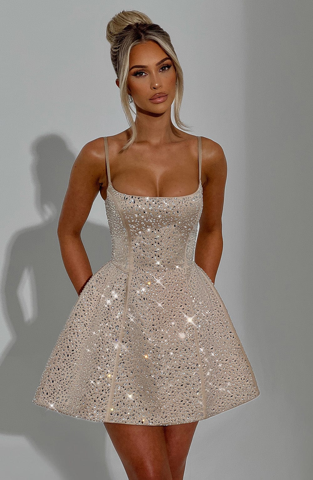 Vestido Mini Angelique - Champagne