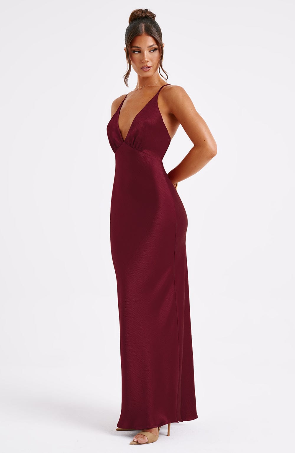 Vestido Maxi Anja - Burdeos
