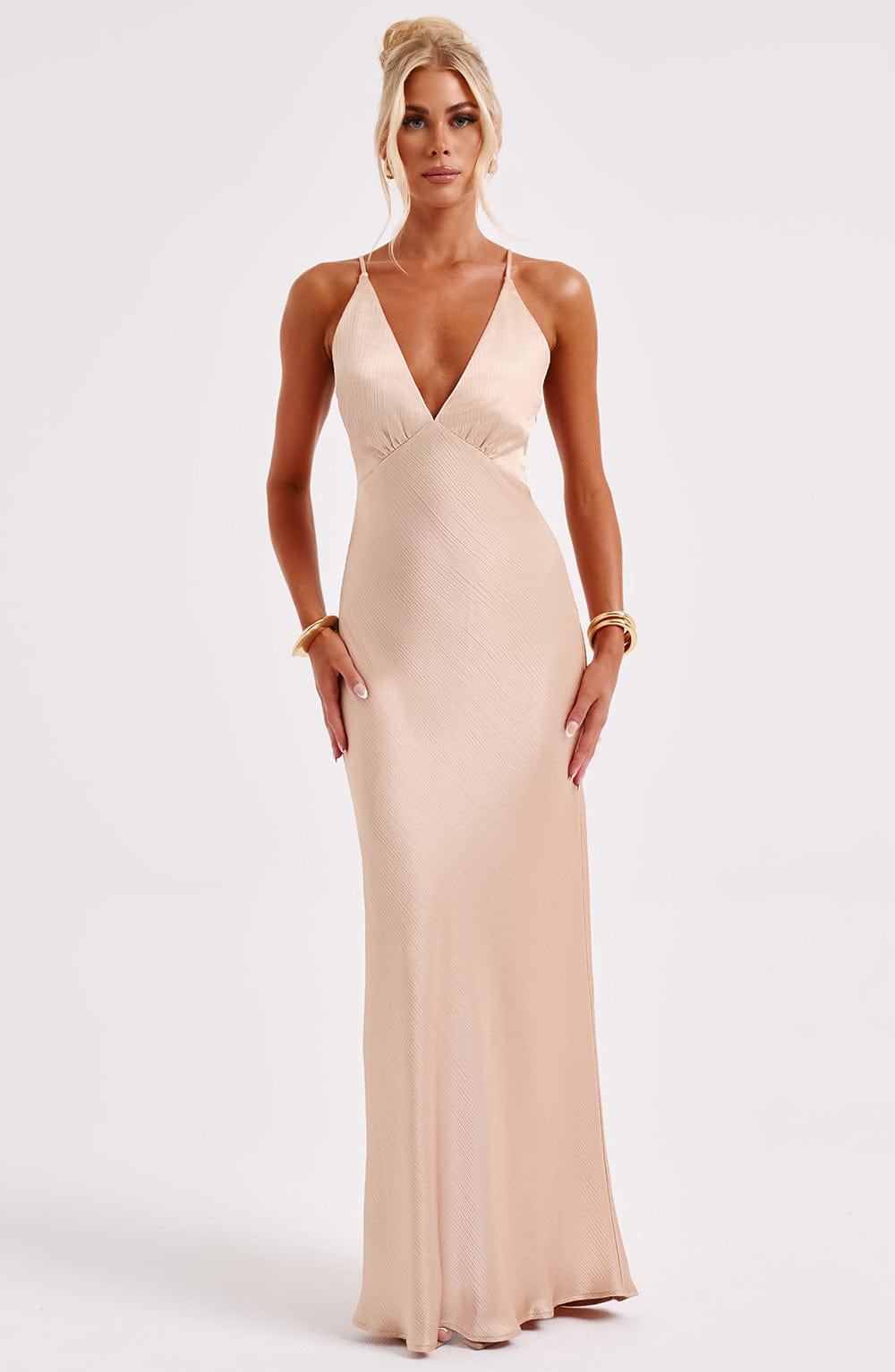 Vestido Maxi Anja - Champán