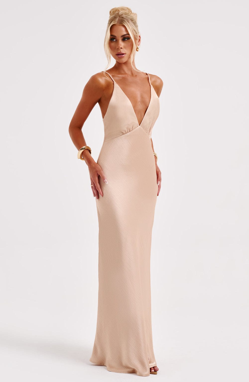 Vestido Maxi Anja - Champán