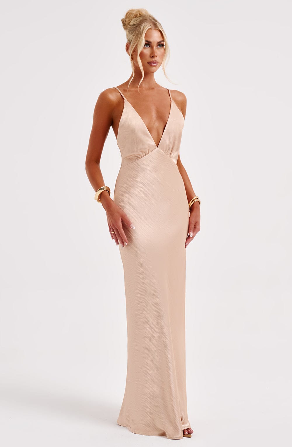 Vestido Maxi Anja - Champán