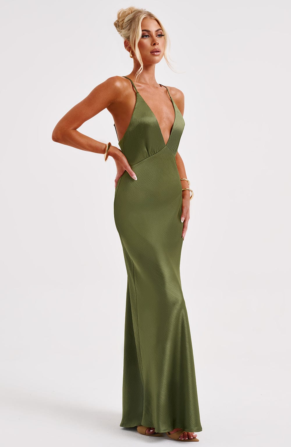 Vestido Maxi Anja - Caqui