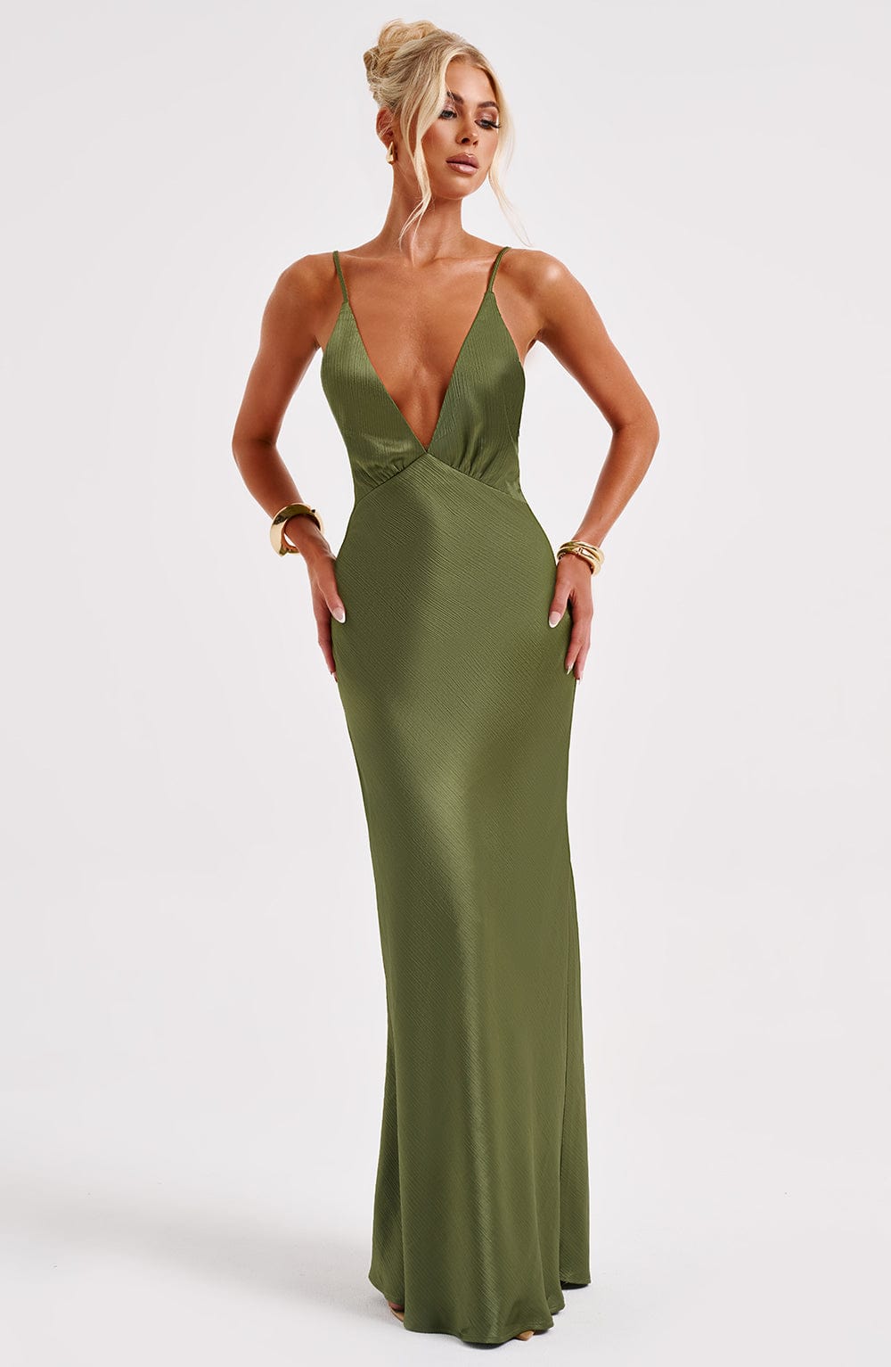 Vestido Maxi Anja - Caqui