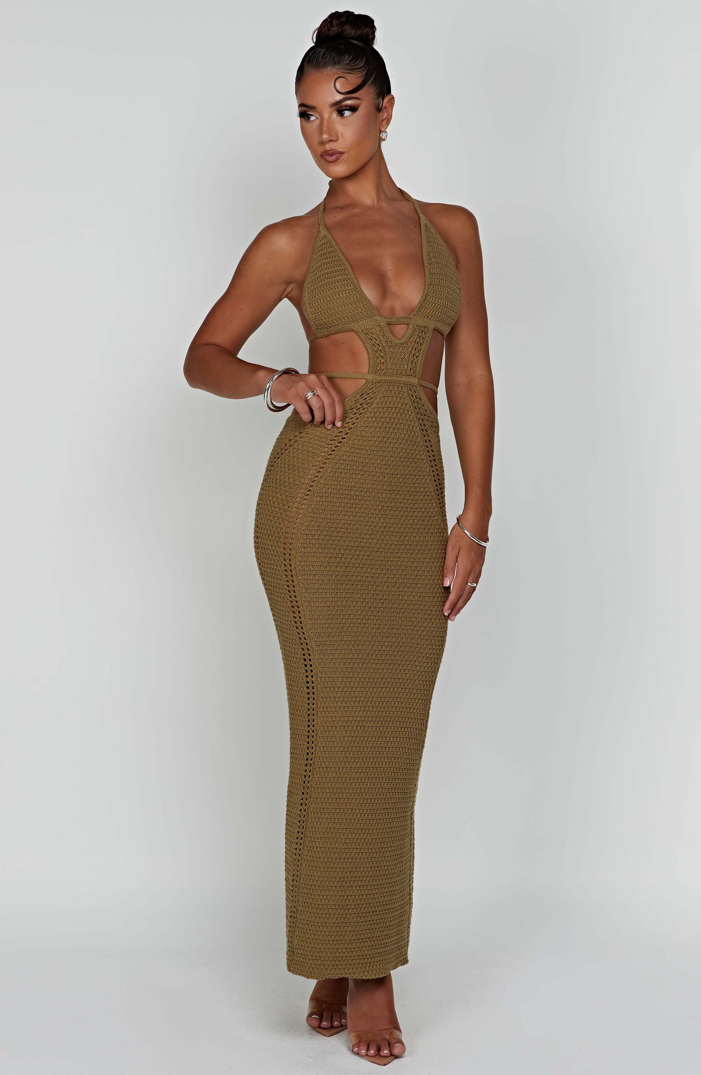 Vestido Maxi Arabella - Caqui