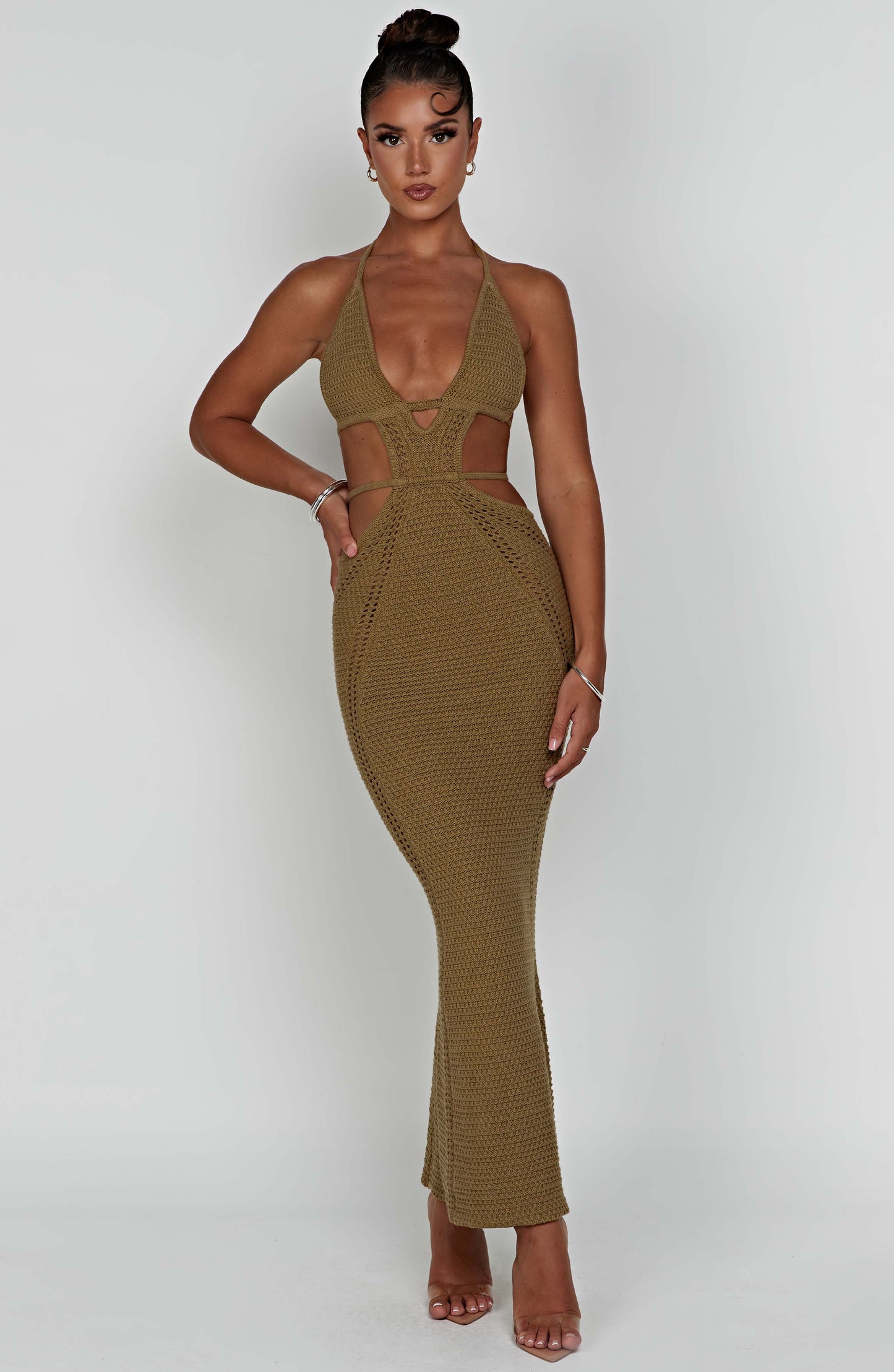 Vestido Maxi Arabella - Caqui