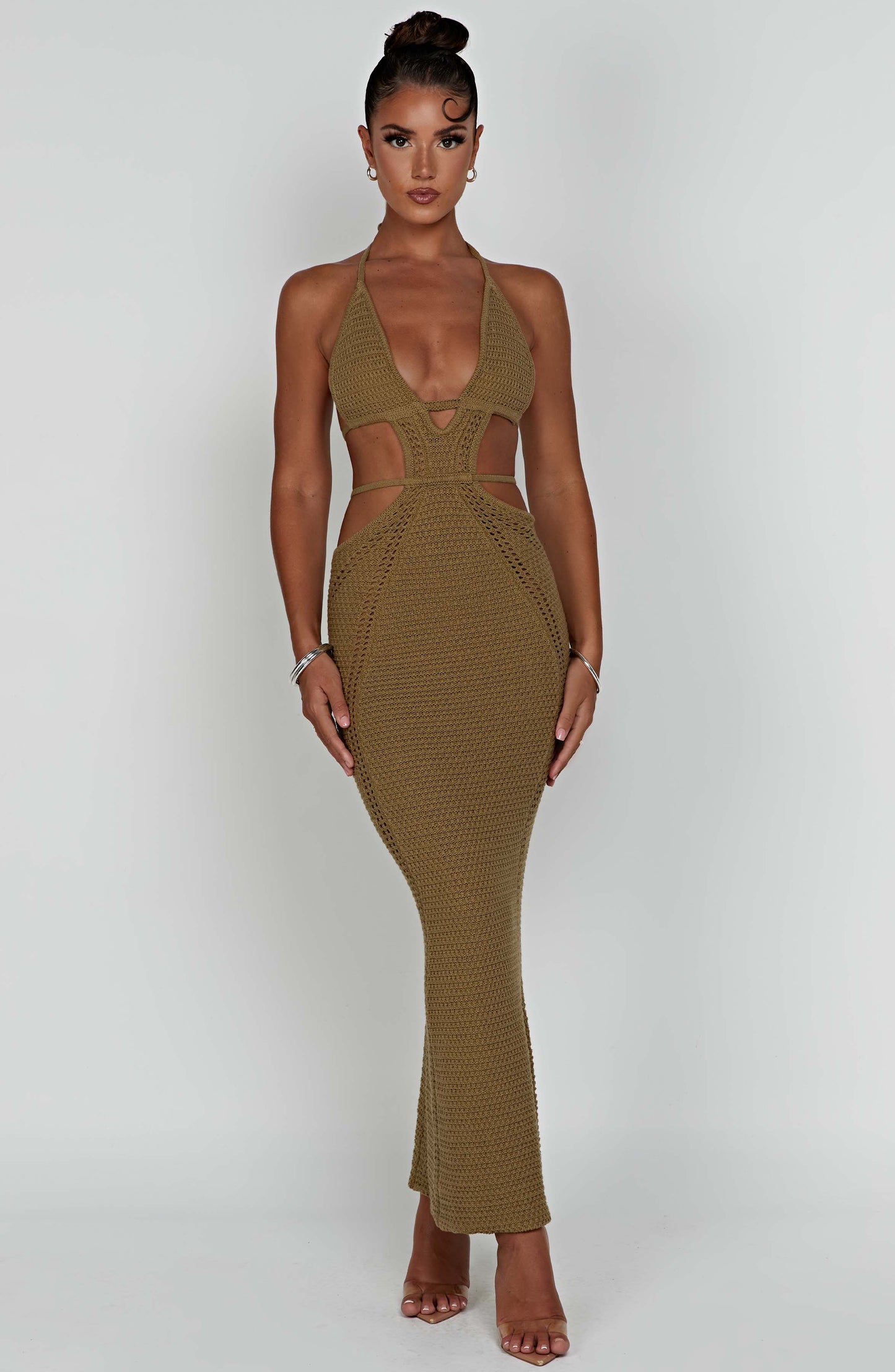 Vestido Maxi Arabella - Caqui