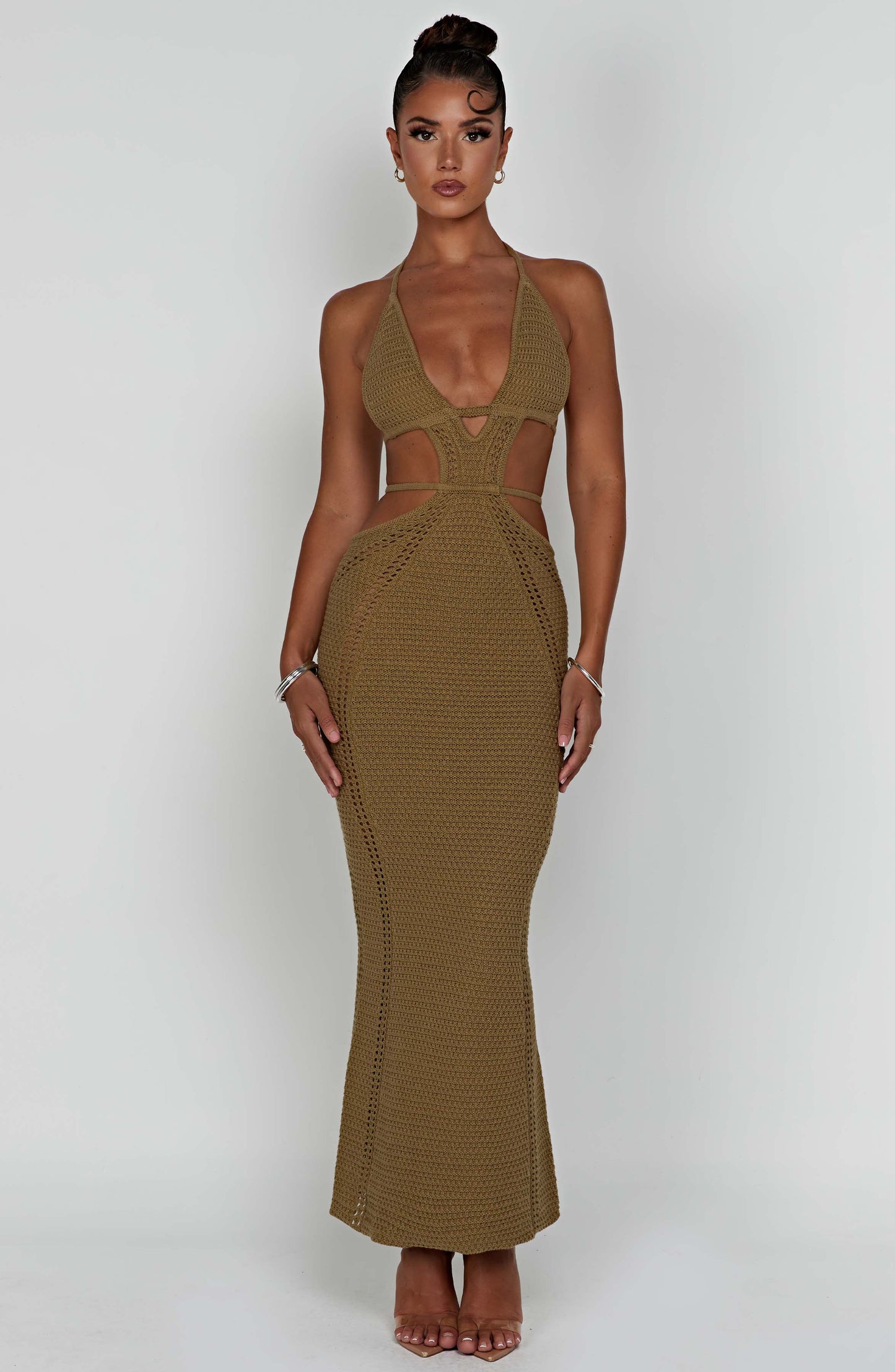 Vestido Maxi Arabella - Caqui