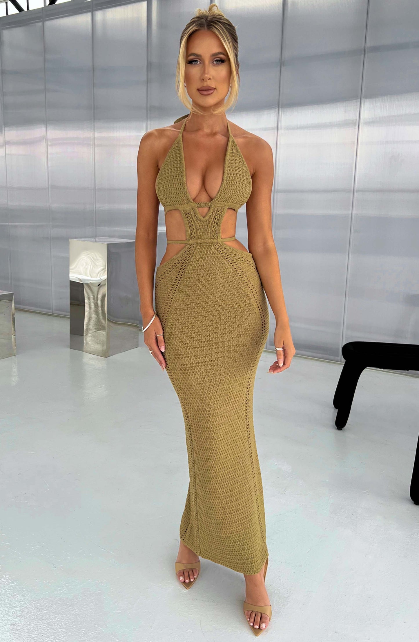 Vestido Maxi Arabella - Caqui