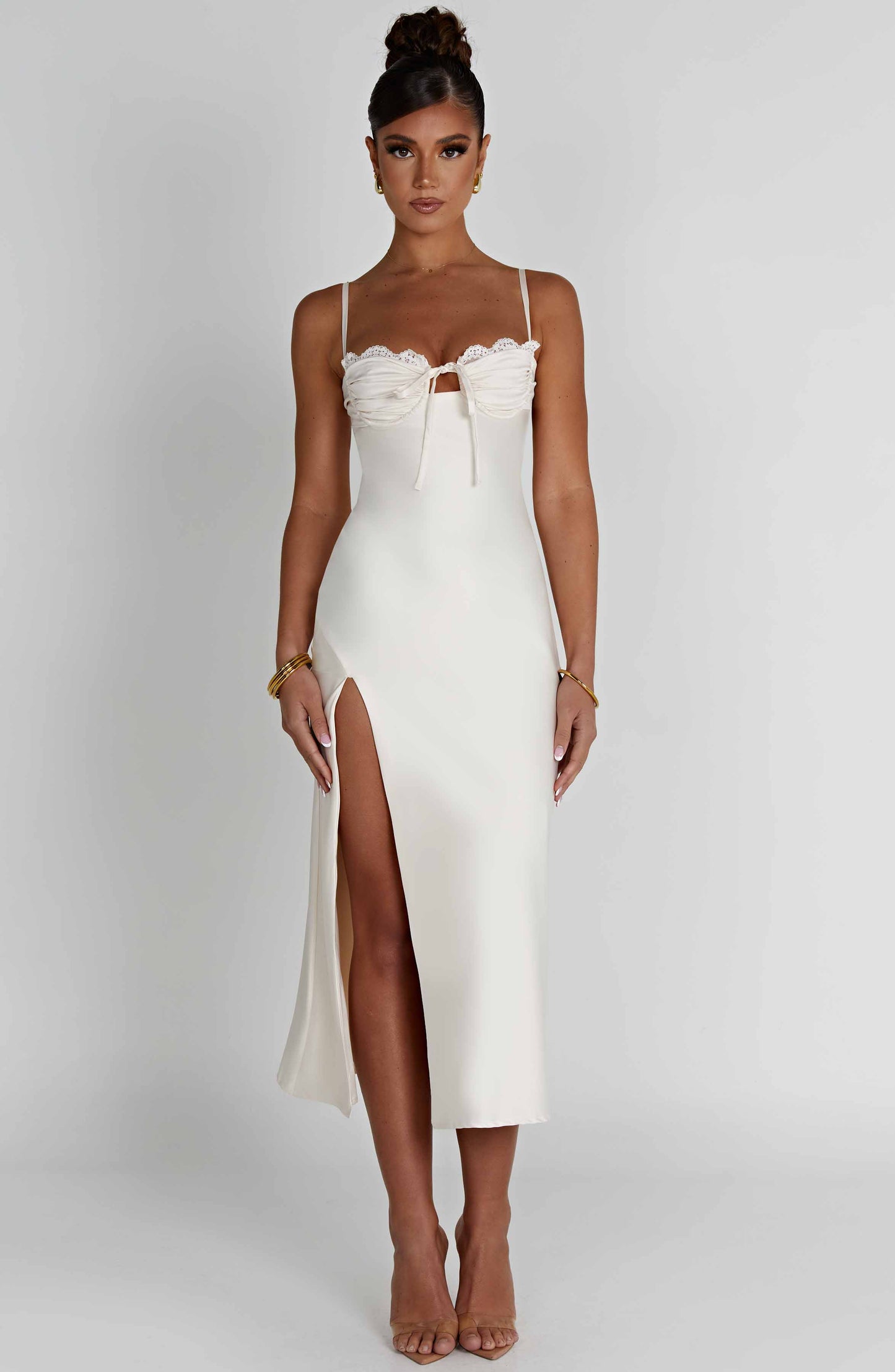 Vestido Midi Ardelle - Marfil