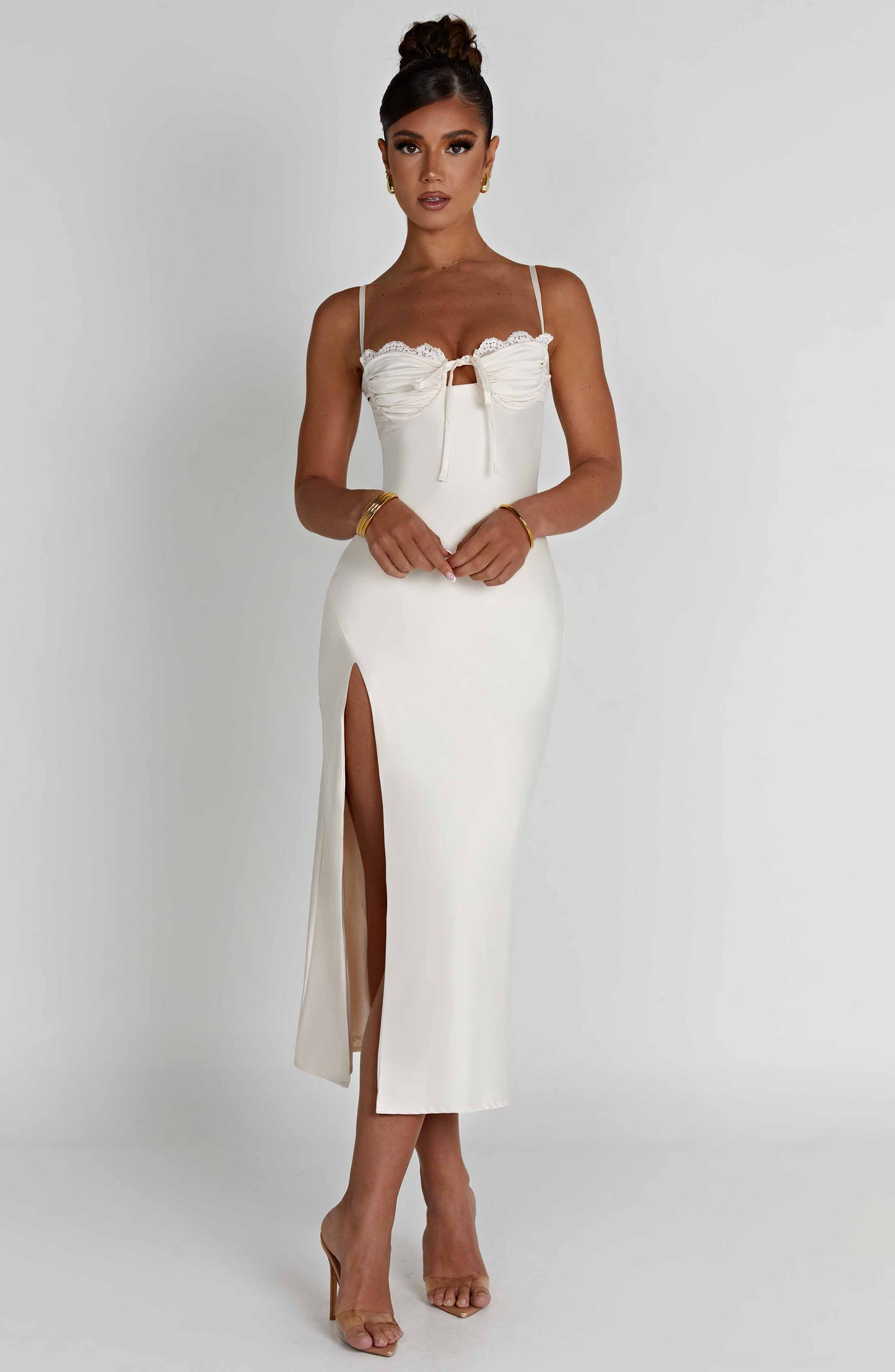 Vestido Midi Ardelle - Marfil