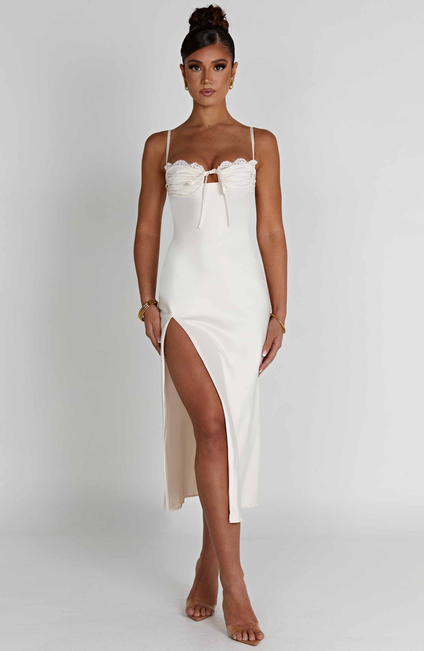 Vestido Midi Ardelle - Marfil