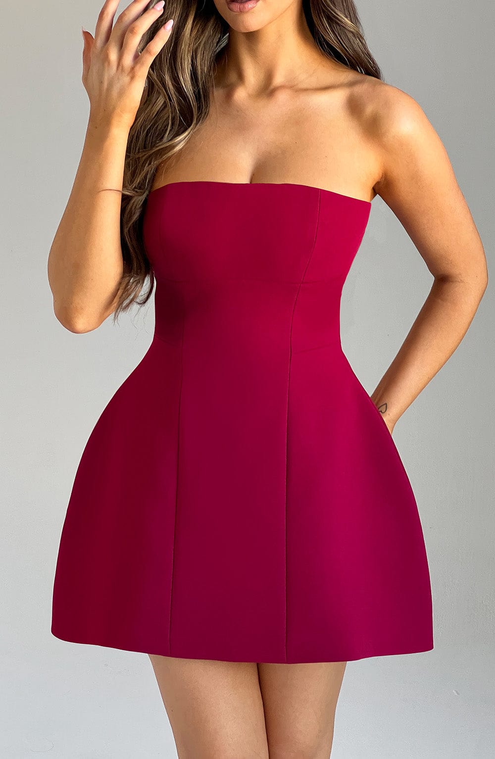 Vestido Mini Asha - Vino