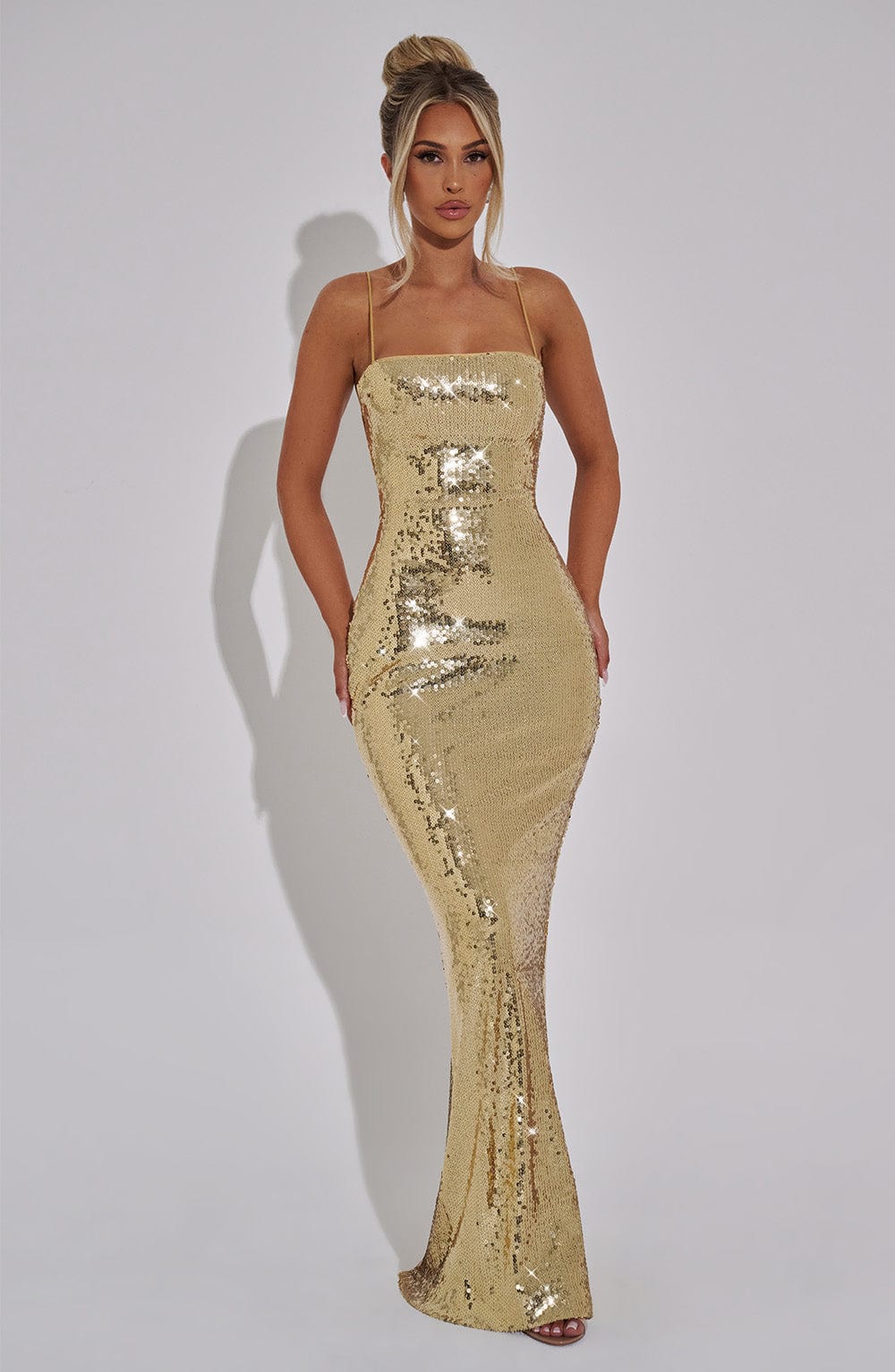 Vestido Maxi Atari - Dorado
