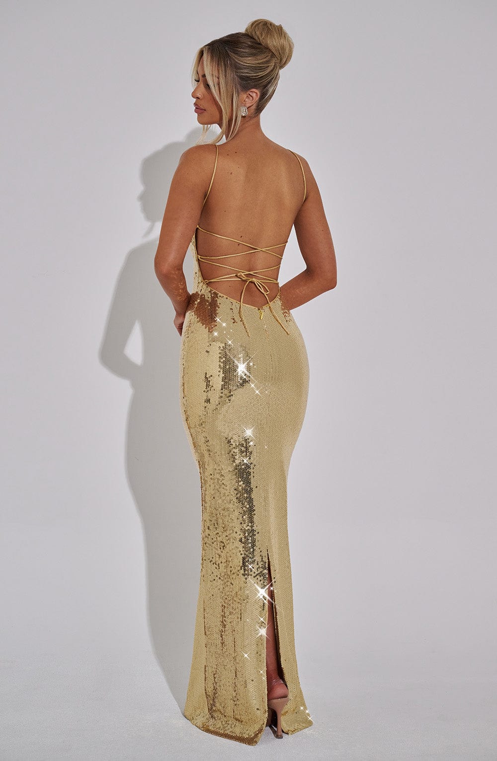 Vestido Maxi Atari - Dorado