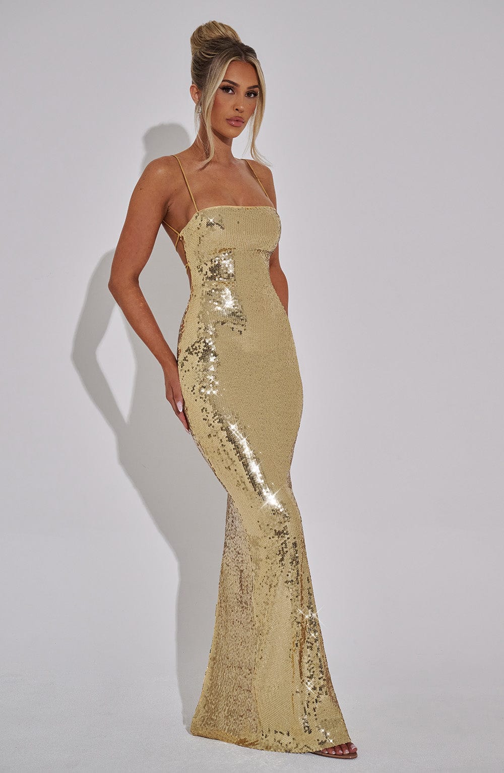 Vestido Maxi Atari - Dorado