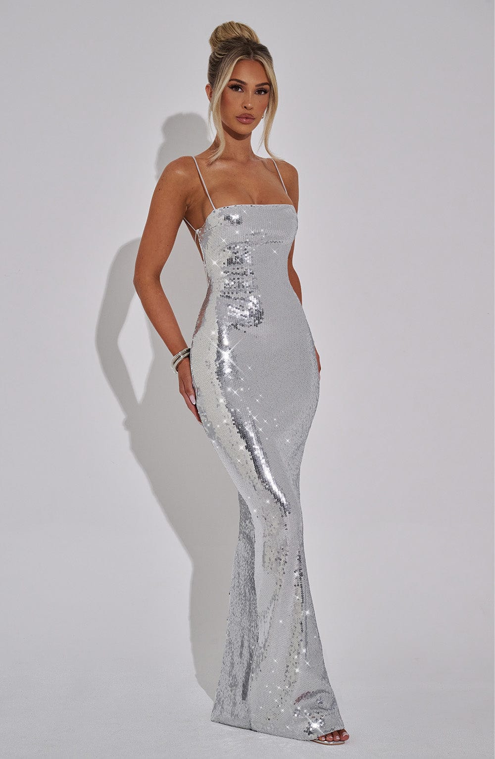 Vestido Maxi Atari - Plata