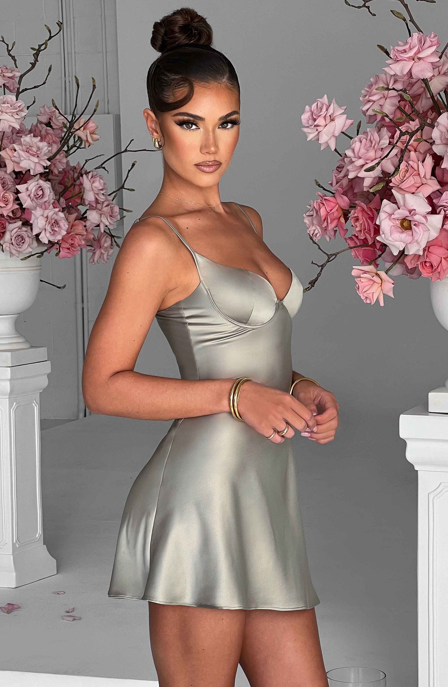 Vestido mini Azaria - Salvia
