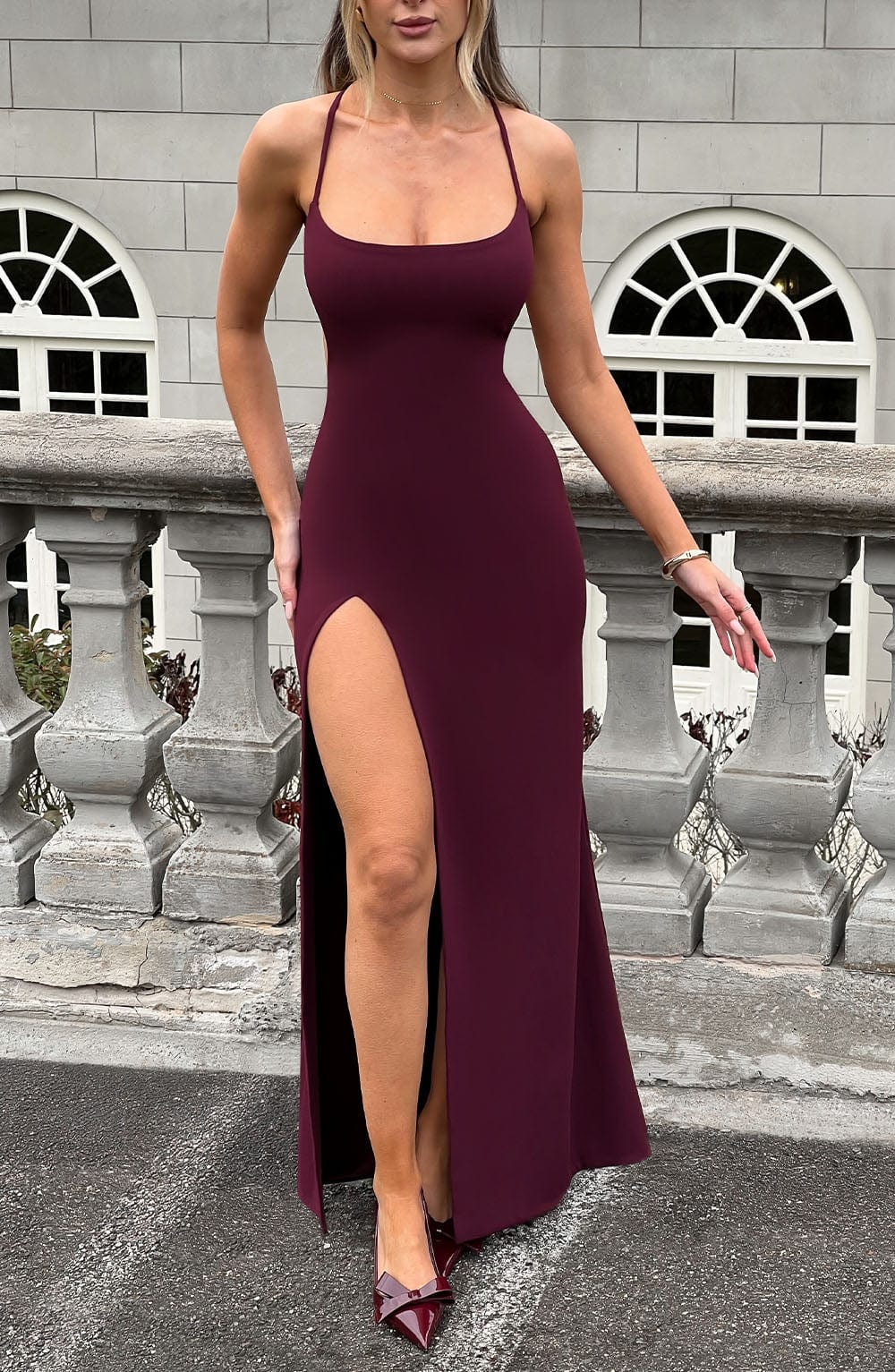 Vestido Maxi Beatrix - Laca de Cereza