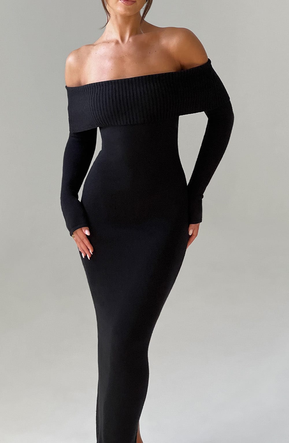 Vestido Maxi de Punto Beverley - Negro