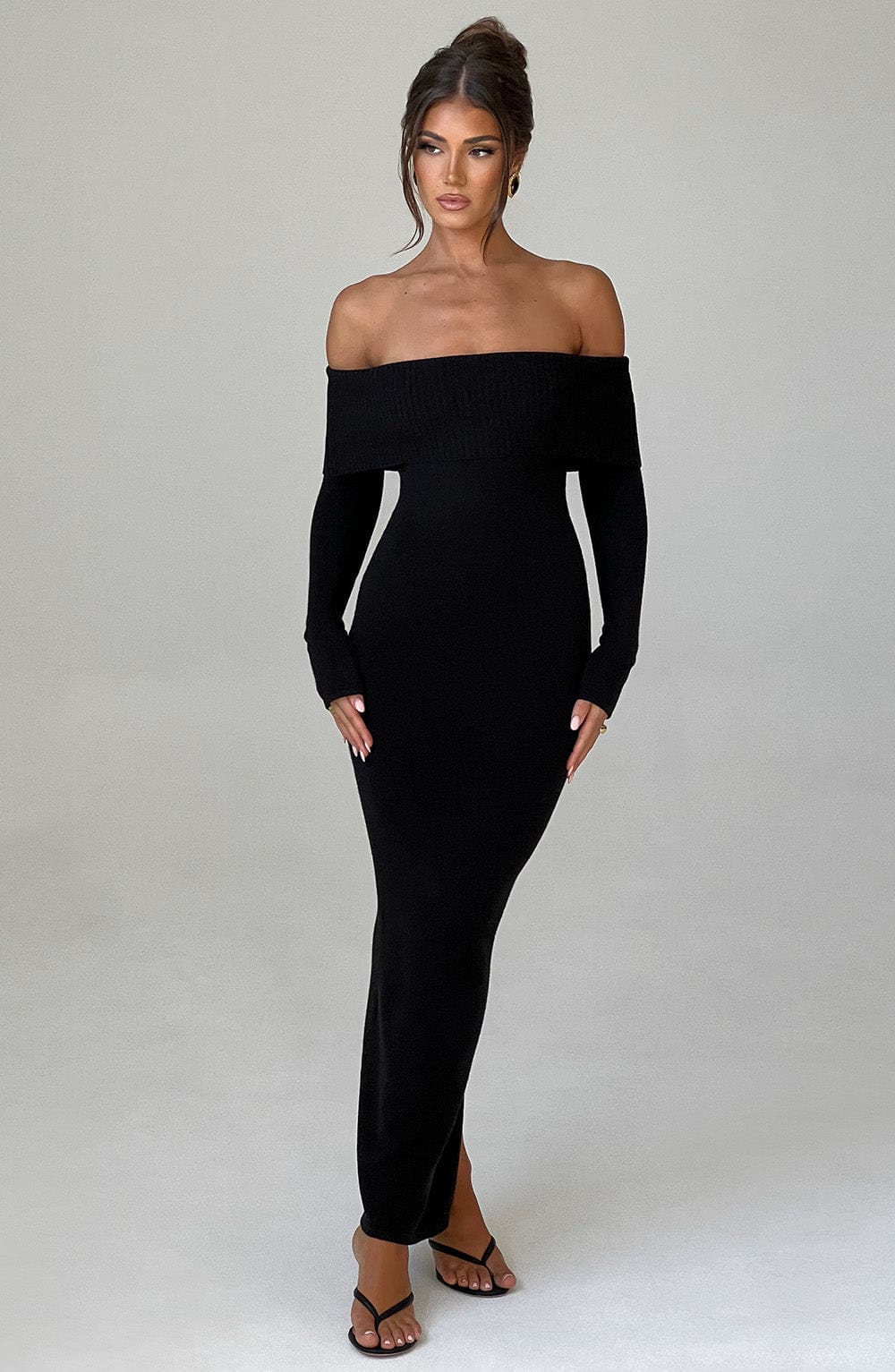 Vestido Maxi de Punto Beverley - Negro
