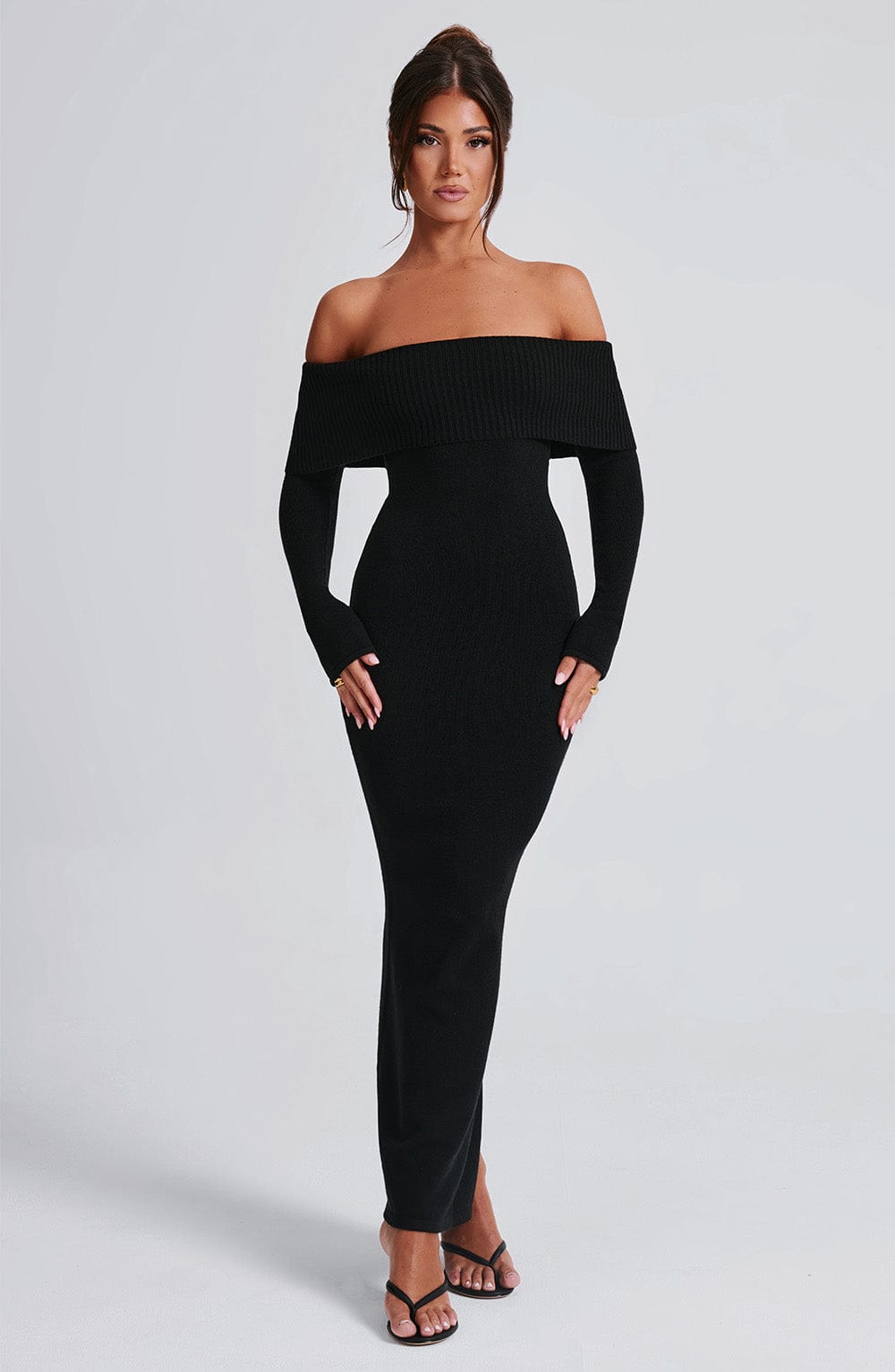 Vestido Maxi de Punto Beverley - Negro