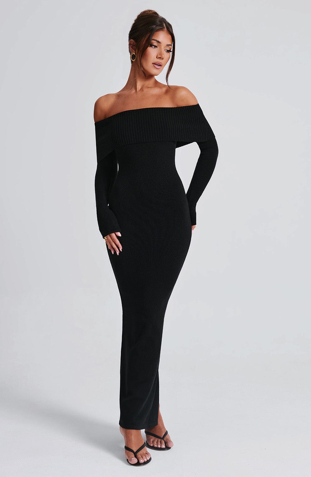 Vestido Maxi de Punto Beverley - Negro