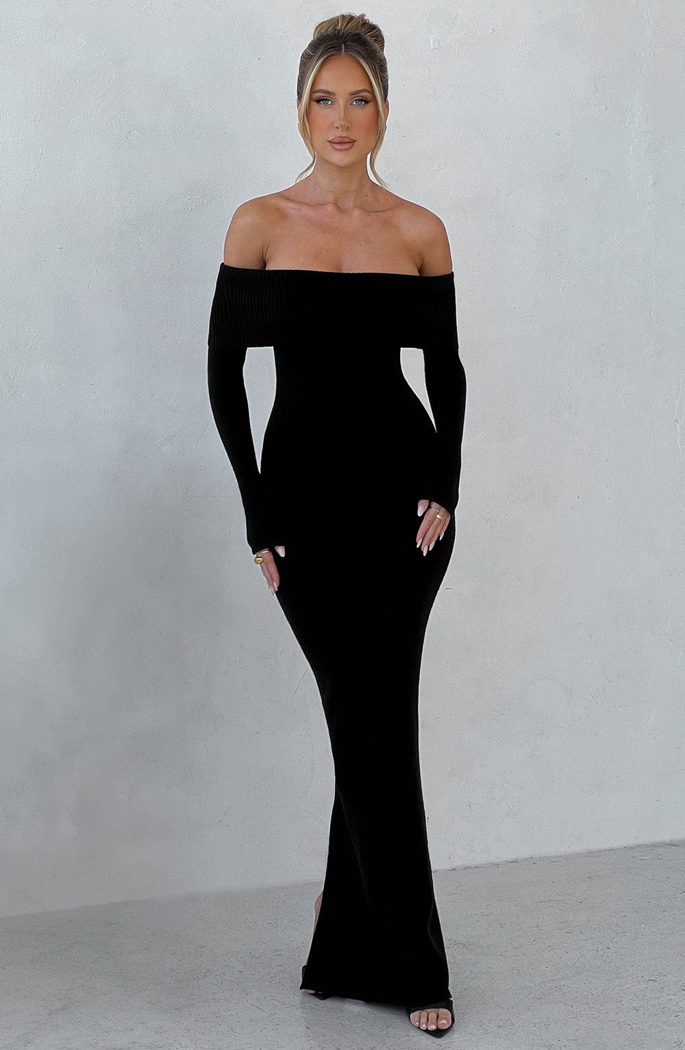 Vestido Maxi de Punto Beverley - Negro