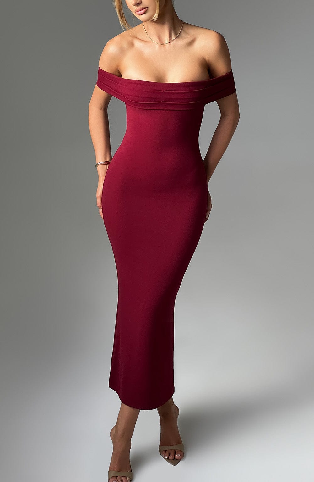 Vestido Midi Bex - Burdeos