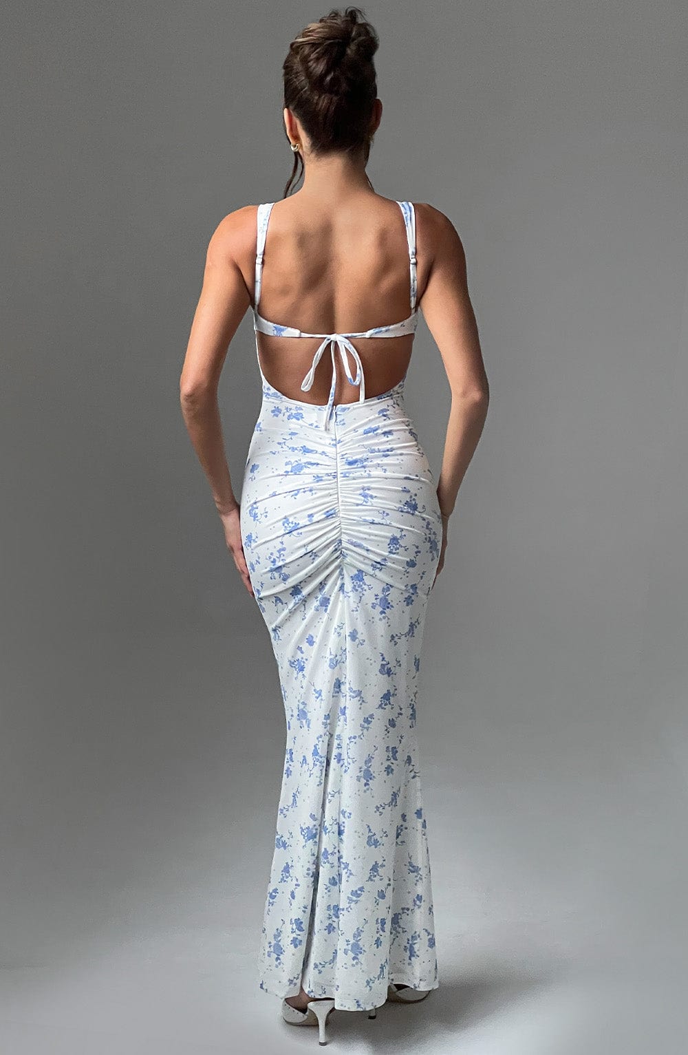 Vestido Maxi Caoimhe - Estampado Ditsy Azul