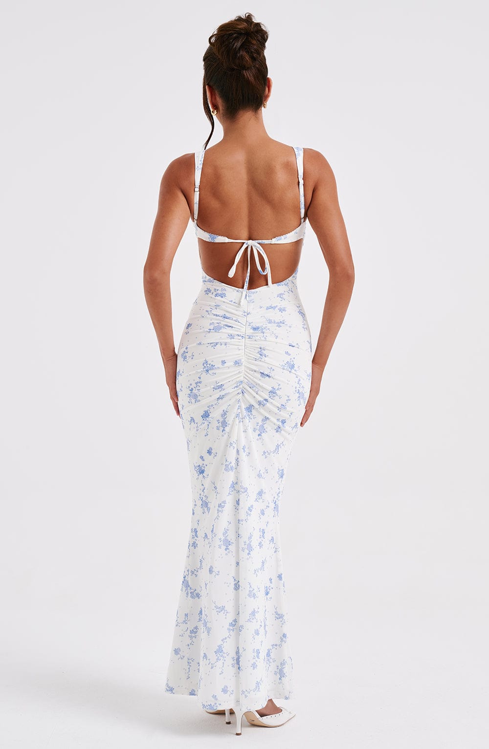 Vestido Maxi Caoimhe - Estampado Ditsy Azul