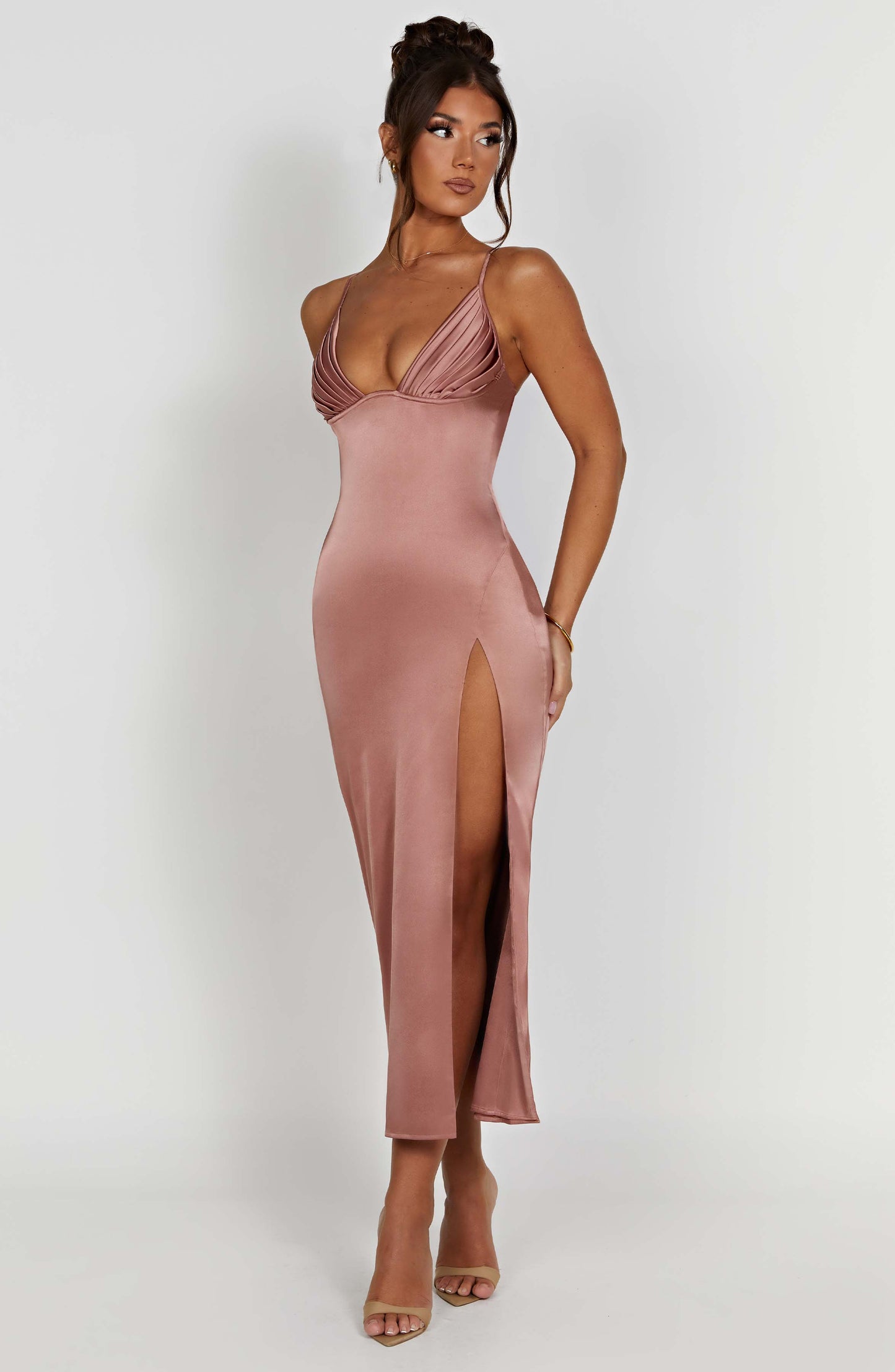 Vestido Midi Cece - Rosa Claro