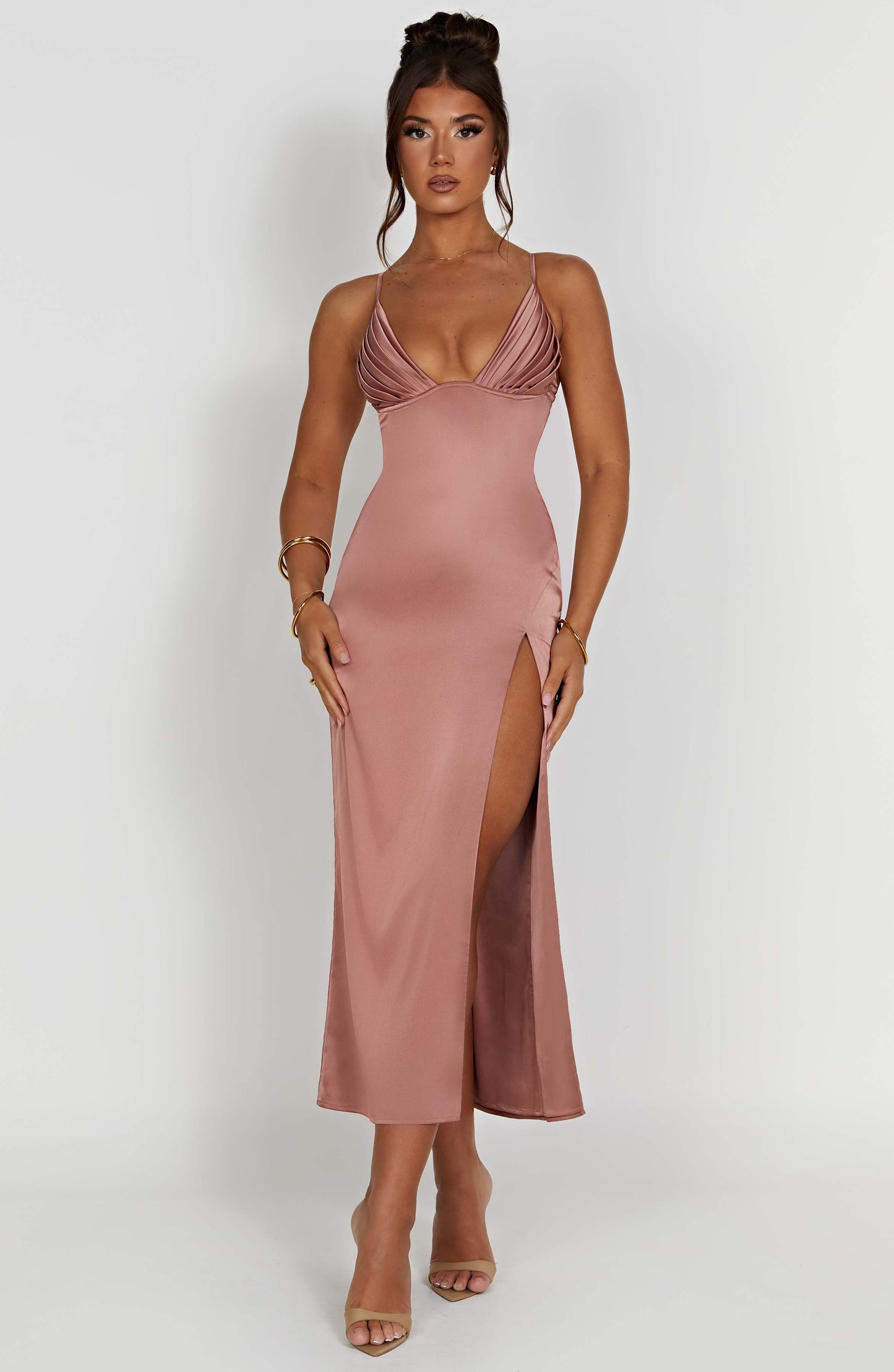 Vestido Midi Cece - Rosa Claro