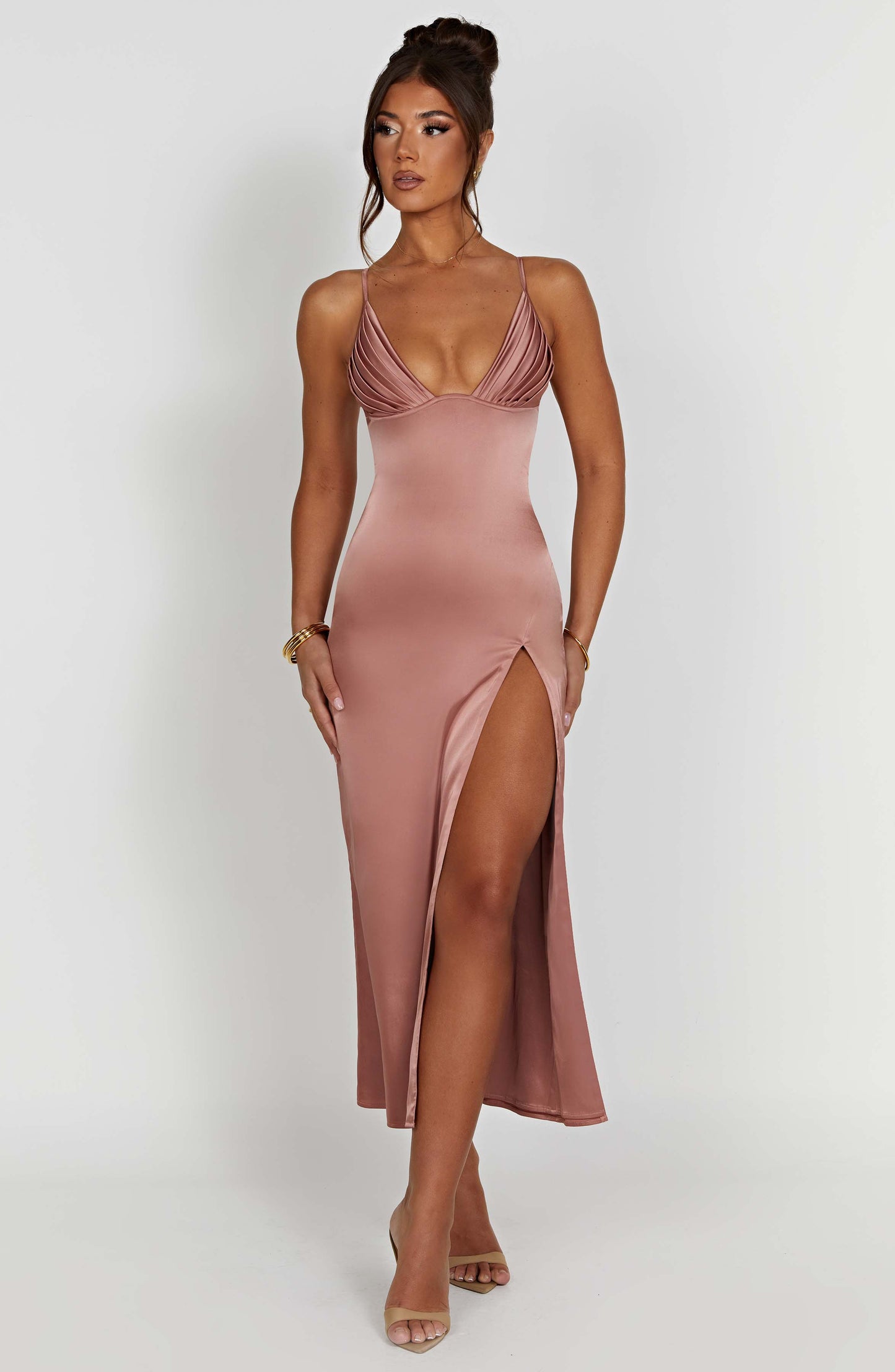 Vestido Midi Cece - Rosa Claro