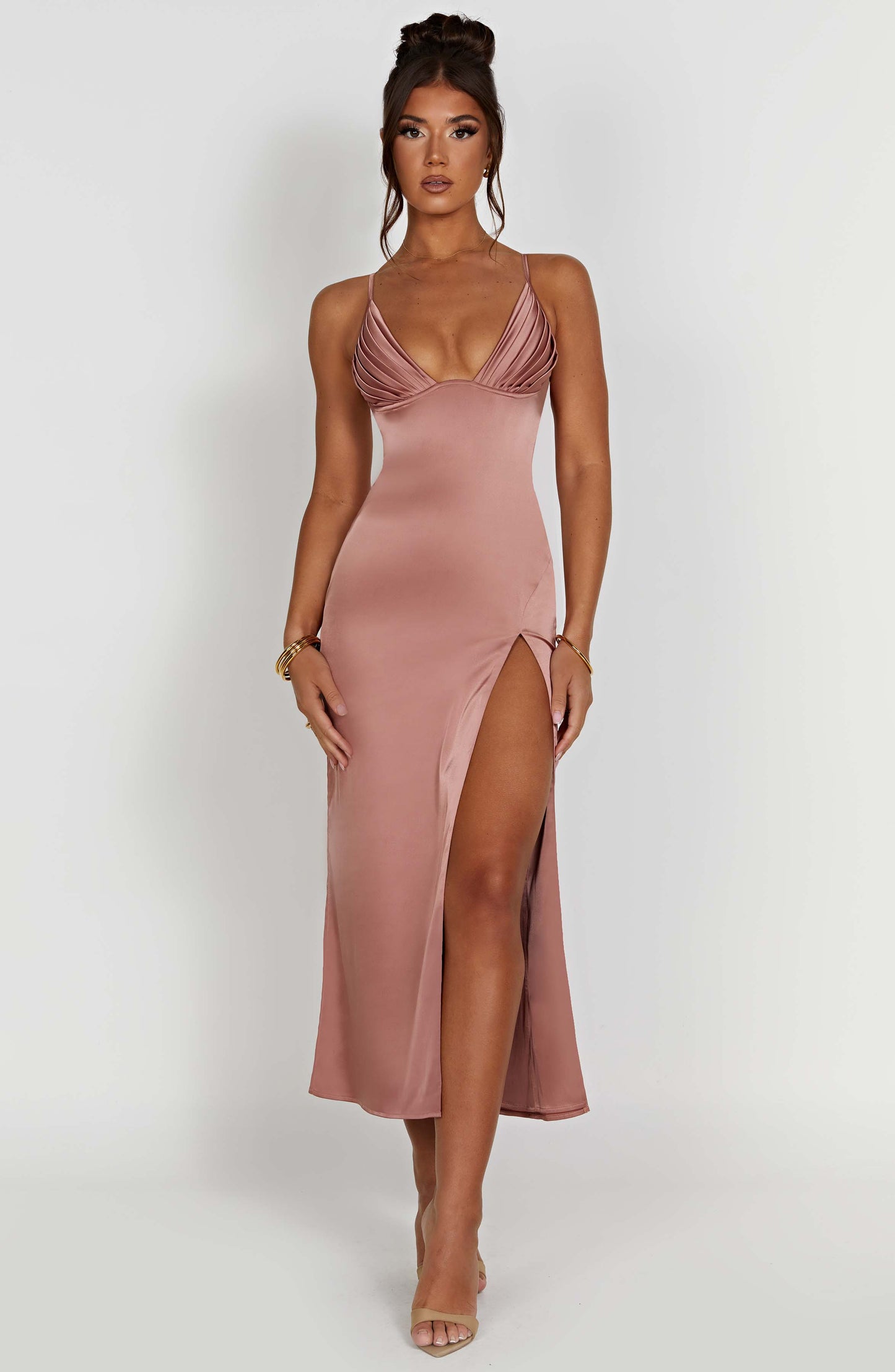 Vestido Midi Cece - Rosa Claro