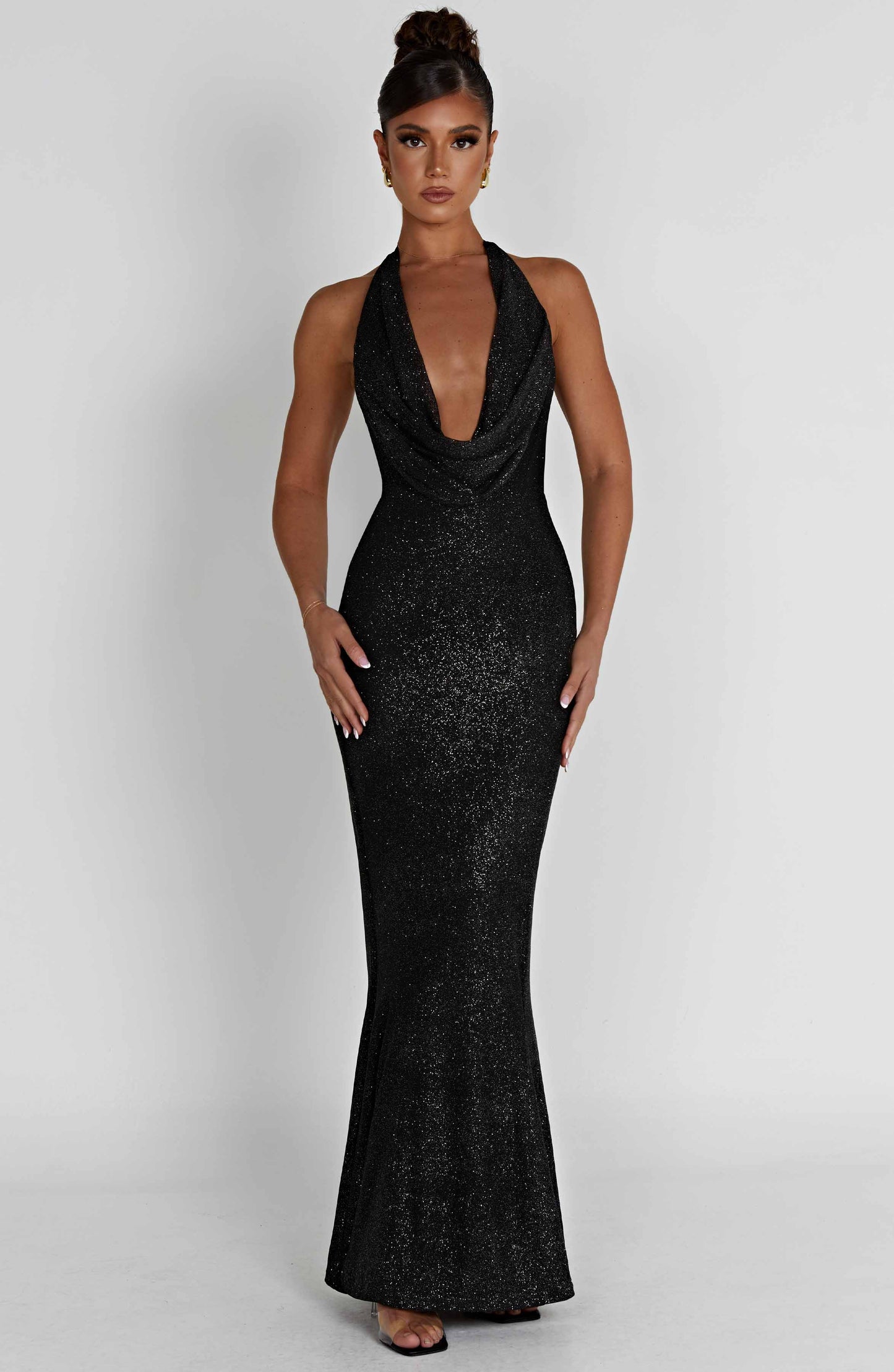 Vestido Maxi Chrishelle - Brillo Negro