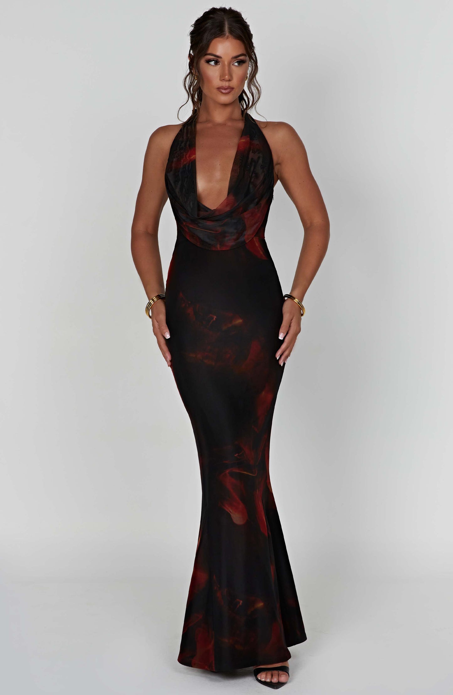 Vestido Maxi Chrishelle - Estampado de Fuego