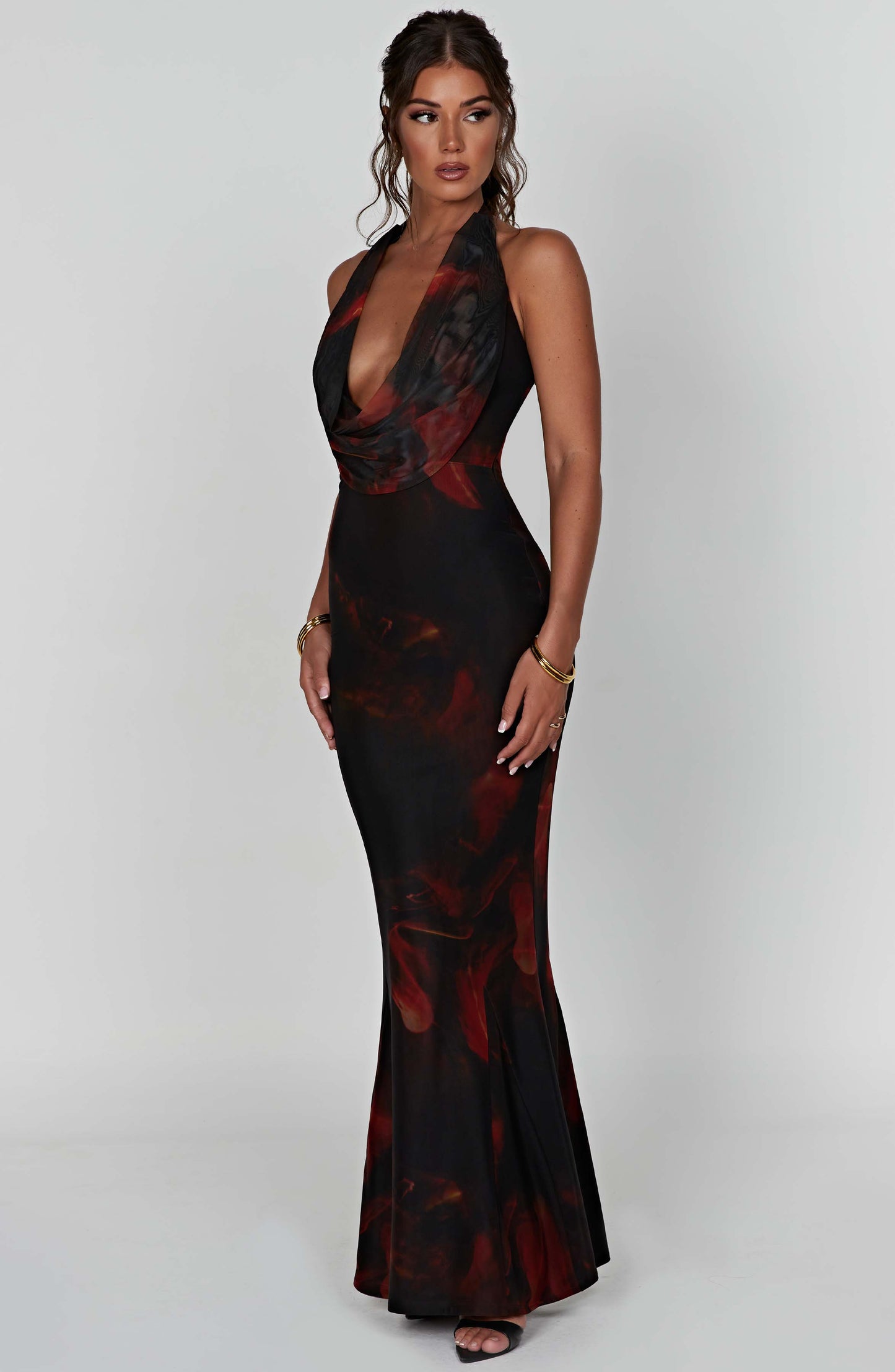 Vestido Maxi Chrishelle - Estampado de Fuego